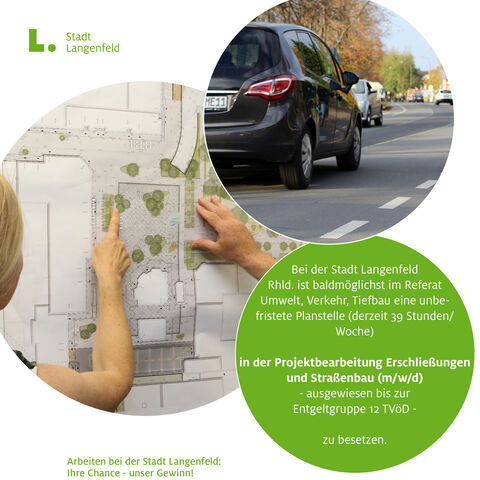 530 Anzeige Erschliessung und Strassenbau kurz Quadrat