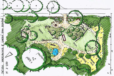 Darüber hinaus wird eine Außenfläche – der ehemalige Garten der Wasserburg - derzeit zur Anschauungs- und Untersuchungsfläche entwickelt, um ökologische Zusammenhänge lebendig zu vermitteln.