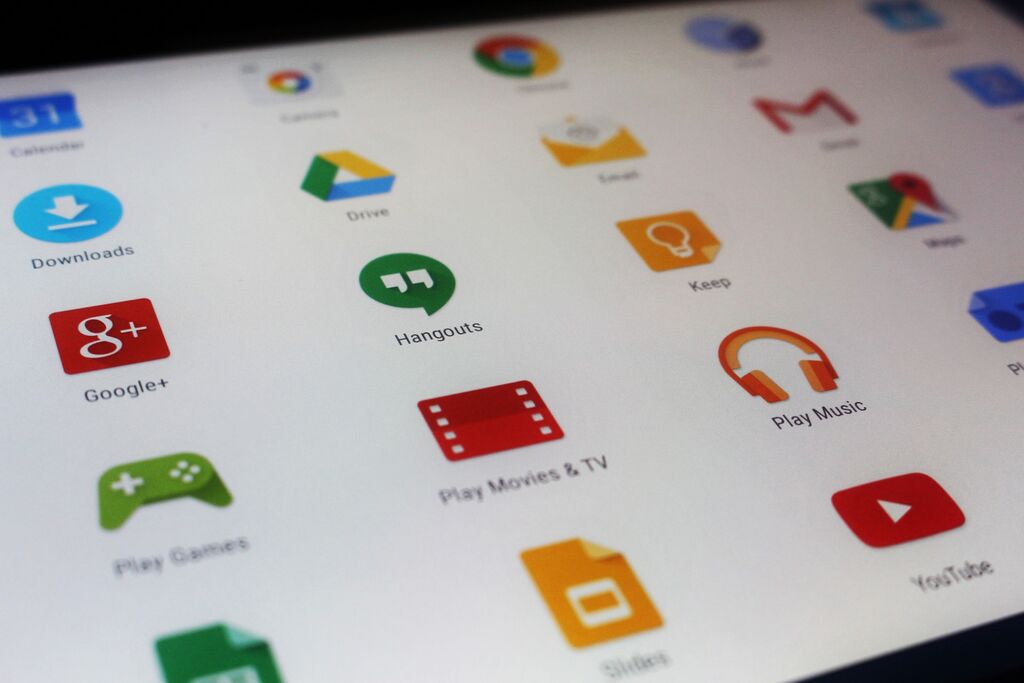 Apps auf einem Tablet.