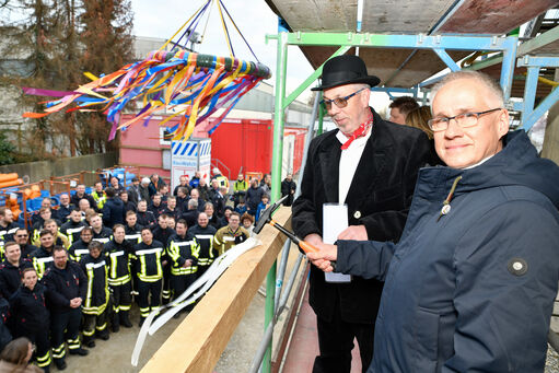 Richtfest für das Feuerwehrhaus Nord.